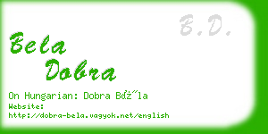 bela dobra business card